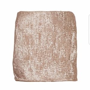Gold Sequin Front Mini Skirt NWOT